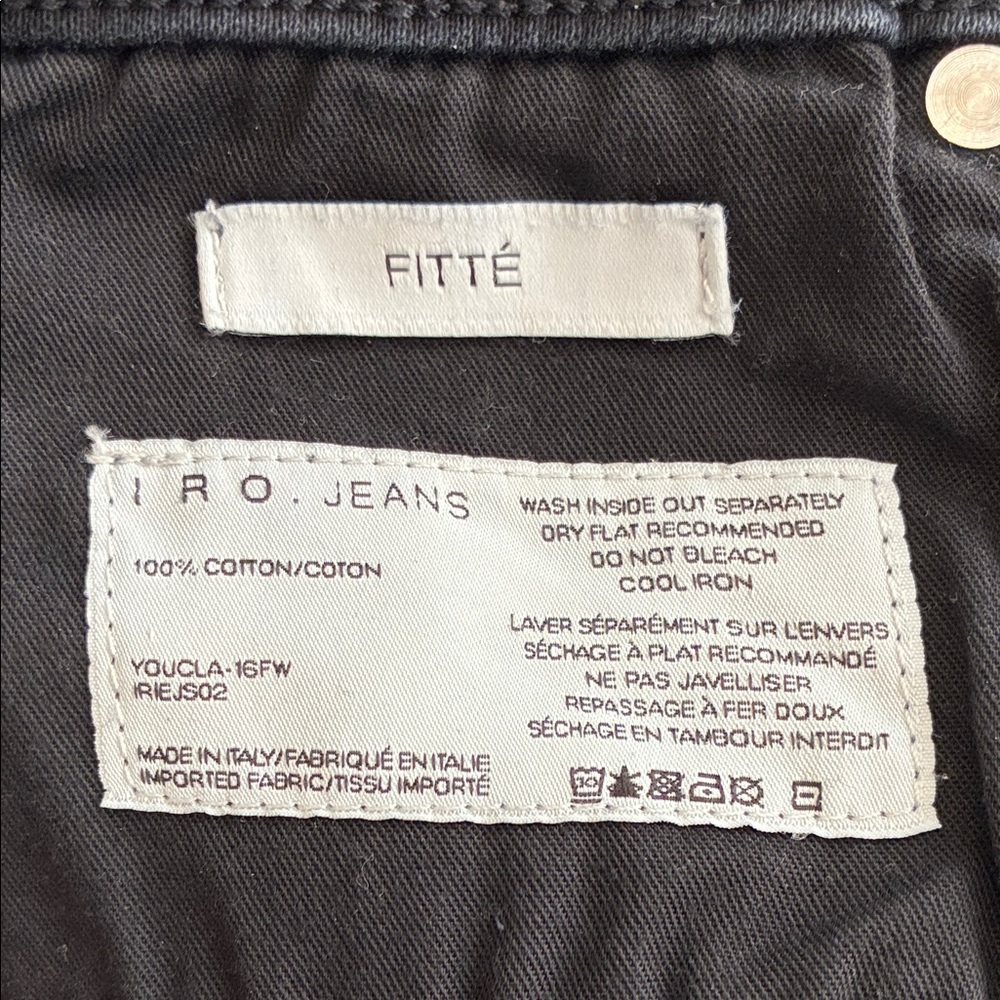 IRO Women's Fitté High-Rise Cropped Jeans in Black Size 26 - Picture 7 of 9